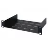 DIGITUS fiksēts plaukts 254 mm (10 collas) 1U 44x254x150 mm, melns (RAL 9005)