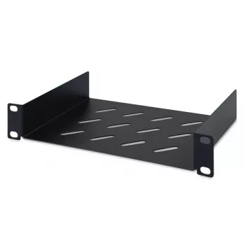 DIGITUS fiksēts plaukts 254 mm (10 collas) 1U 44x254x150 mm, melns (RAL 9005)