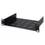 DIGITUS fiksēts plaukts 254 mm (10 collas) 1U 44x254x150 mm, melns (RAL 9005)