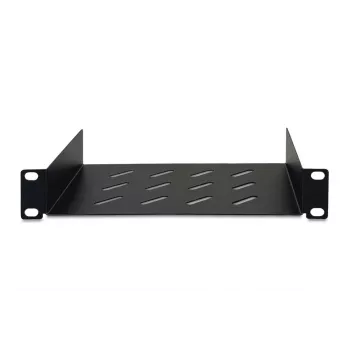 DIGITUS fiksēts plaukts 254 mm (10 collas) 1U 44x254x150 mm, melns (RAL 9005)