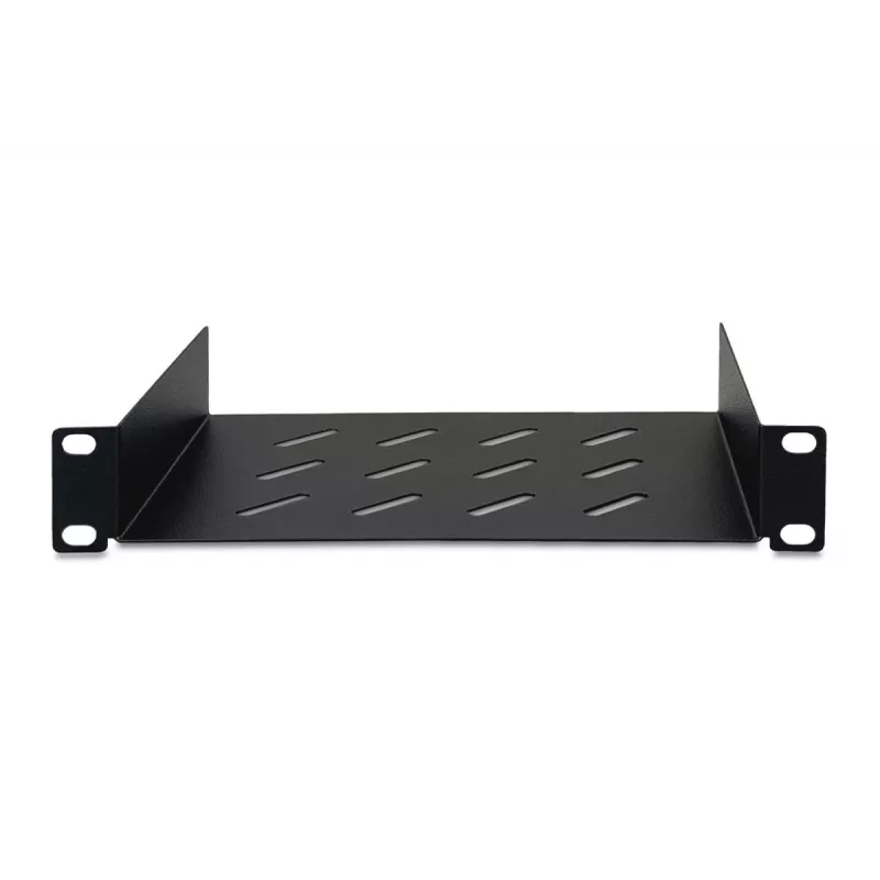 DIGITUS fiksēts plaukts 254 mm (10 collas) 1U 44x254x150 mm, melns (RAL 9005)