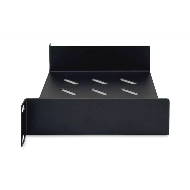 DIGITUS fiksēts plaukts 254 mm (10 collas) 1U 44x254x150 mm, melns (RAL 9005)