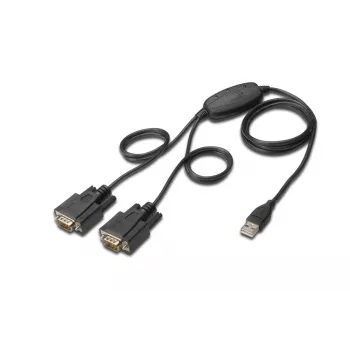 DIGITUS USB 2.0 uz 2x RS232 kabelis 1.5m