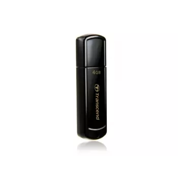 TRANSCEND JetFlash 350 - 4GB USB zibatmiņa - USB 2.0 - Melna