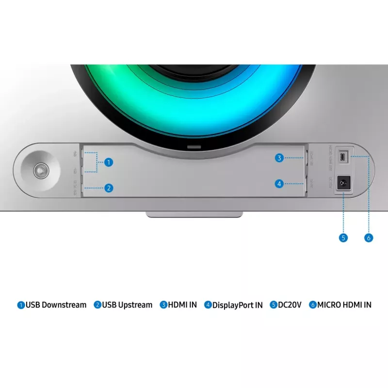 Samsung G95SC monitors 124,5 cm (49 colli) 5120 x 1440 pikseļi Dual QHD OLED Sudrabs