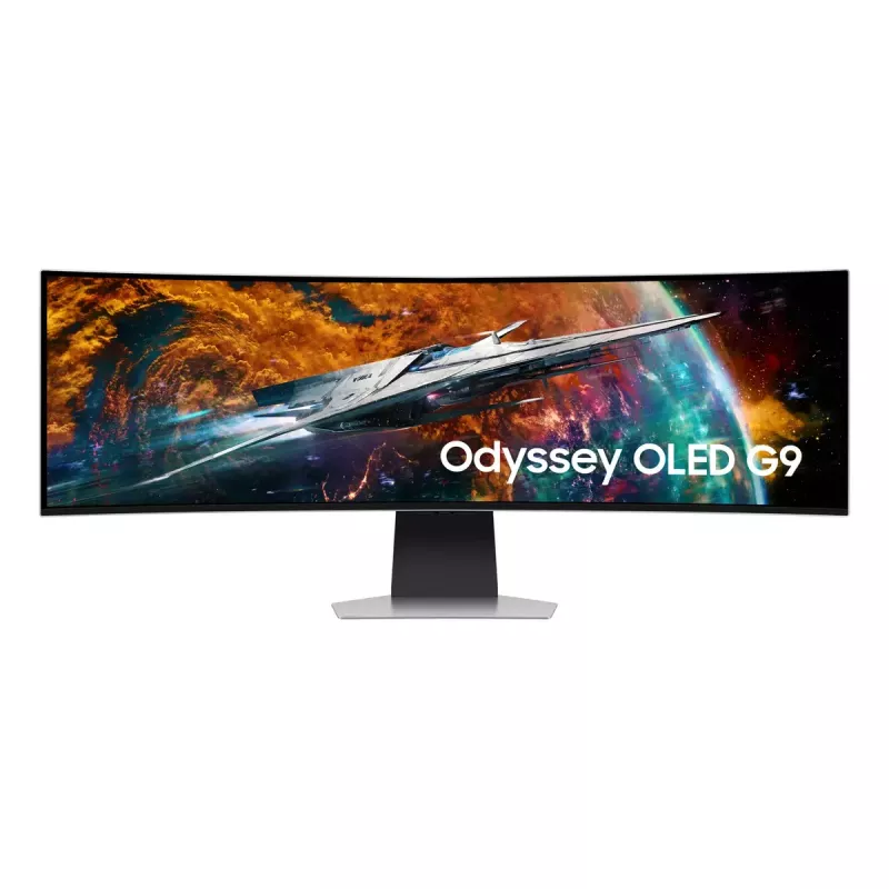 Samsung G95SC monitors 124,5 cm (49 colli) 5120 x 1440 pikseļi Dual QHD OLED Sudrabs