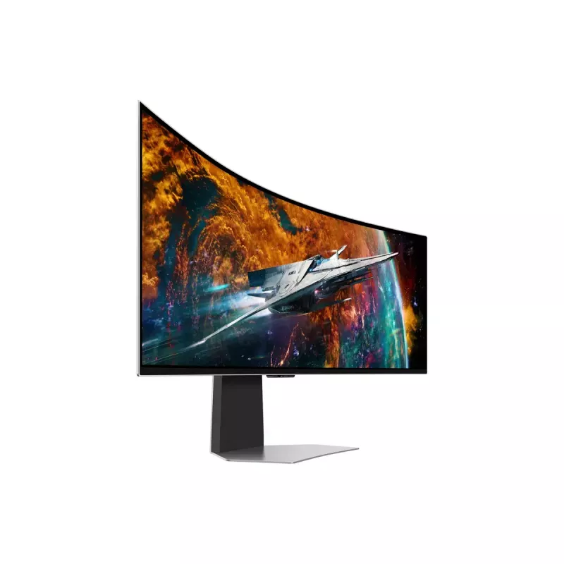 Samsung G95SC monitors 124,5 cm (49 colli) 5120 x 1440 pikseļi Dual QHD OLED Sudrabs