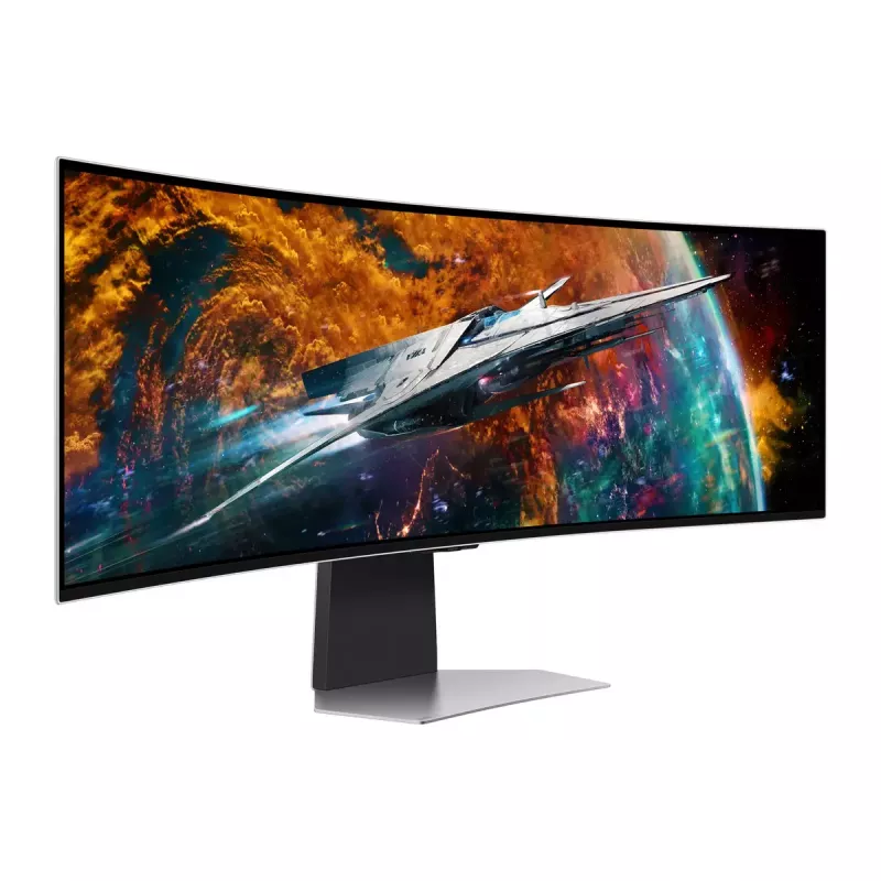Samsung G95SC monitors 124,5 cm (49 colli) 5120 x 1440 pikseļi Dual QHD OLED Sudrabs