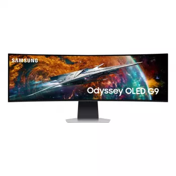 Samsung G95SC monitors 124,5 cm (49 colli) 5120 x 1440 pikseļi Dual QHD OLED Sudrabs