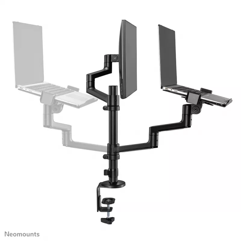 Neomounts DS20-425BL2 Monitora roka ar klēpjdatora turētāju 17-27 collas - vietu taupoša