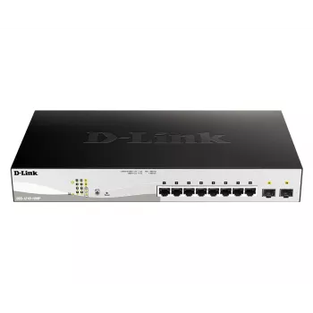 D-Link DGS-1210-10MP pārvaldāms L2 Gigabit Ethernet (10/100/1000) PoE slēdzis, melns/pelēks