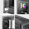 PC Midi Tower korpuss XILENCE XG151 — melns, ATX/Micro-ATX/Mini-ITX, barošanas bloks apakšā, 2x 3.5 collu + 4x 2.5 collu sloti