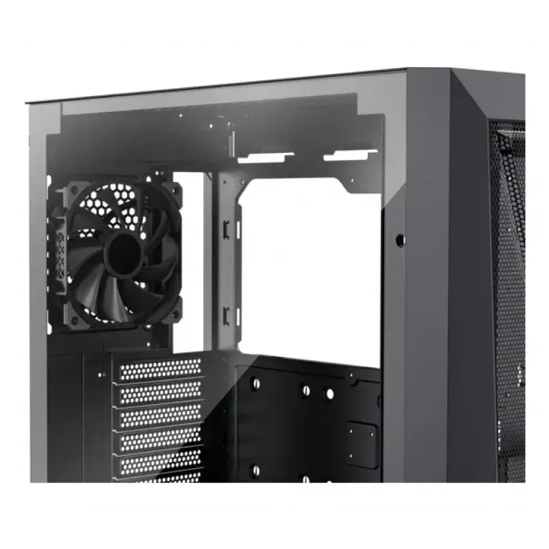 PC Midi Tower korpuss XILENCE XG151 — melns, ATX/Micro-ATX/Mini-ITX, barošanas bloks apakšā, 2x 3.5 collu + 4x 2.5 collu sloti