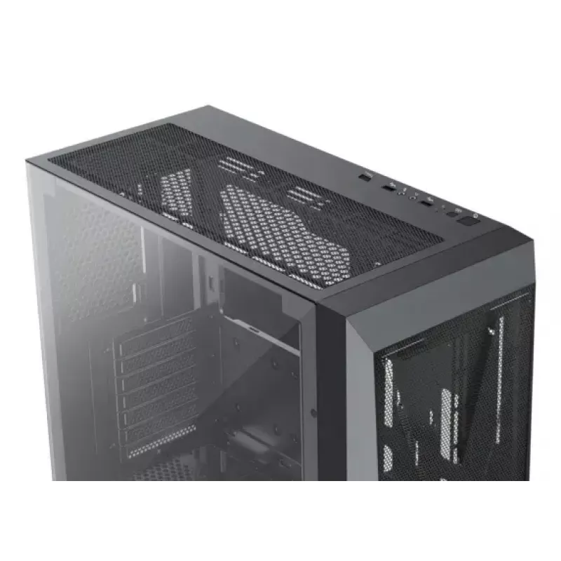 PC Midi Tower korpuss XILENCE XG151 — melns, ATX/Micro-ATX/Mini-ITX, barošanas bloks apakšā, 2x 3.5 collu + 4x 2.5 collu sloti