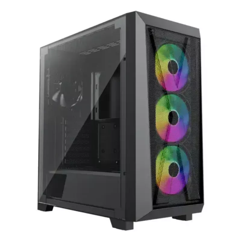 PC Midi Tower korpuss XILENCE XG151 — melns, ATX/Micro-ATX/Mini-ITX, barošanas bloks apakšā, 2x 3.5 collu + 4x 2.5 collu sloti