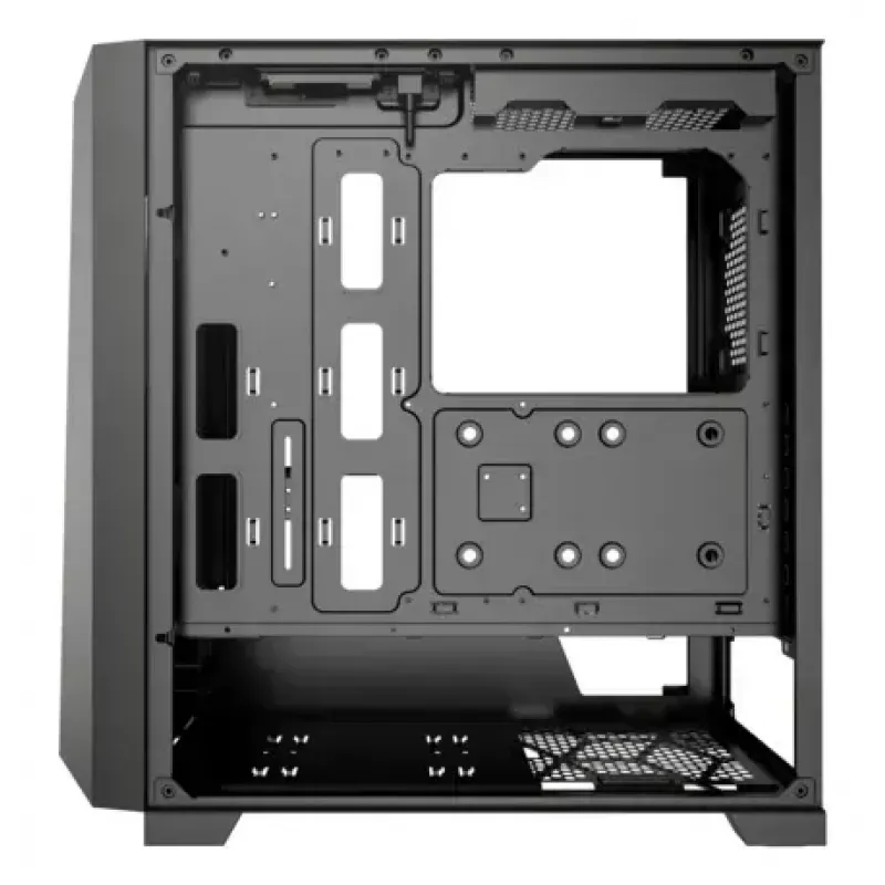 PC Midi Tower korpuss XILENCE XG151 — melns, ATX/Micro-ATX/Mini-ITX, barošanas bloks apakšā, 2x 3.5 collu + 4x 2.5 collu sloti