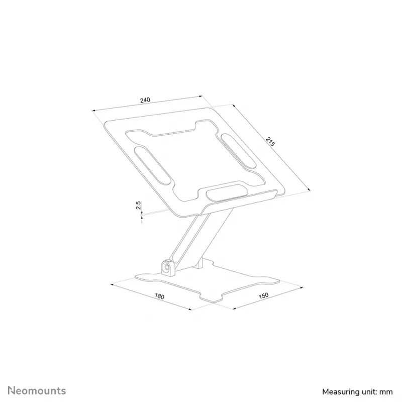 Neomounts DS20-740BL1 portatīvā datora statīvs 11-15 collām - augstuma regulējams - salokāms - kompakts - universāls