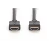 DIGITUS HDMI High Speed savienojuma kabelis, tips A M/M, 2m ar Ethernet, Ultra HD 60p, zelts melns