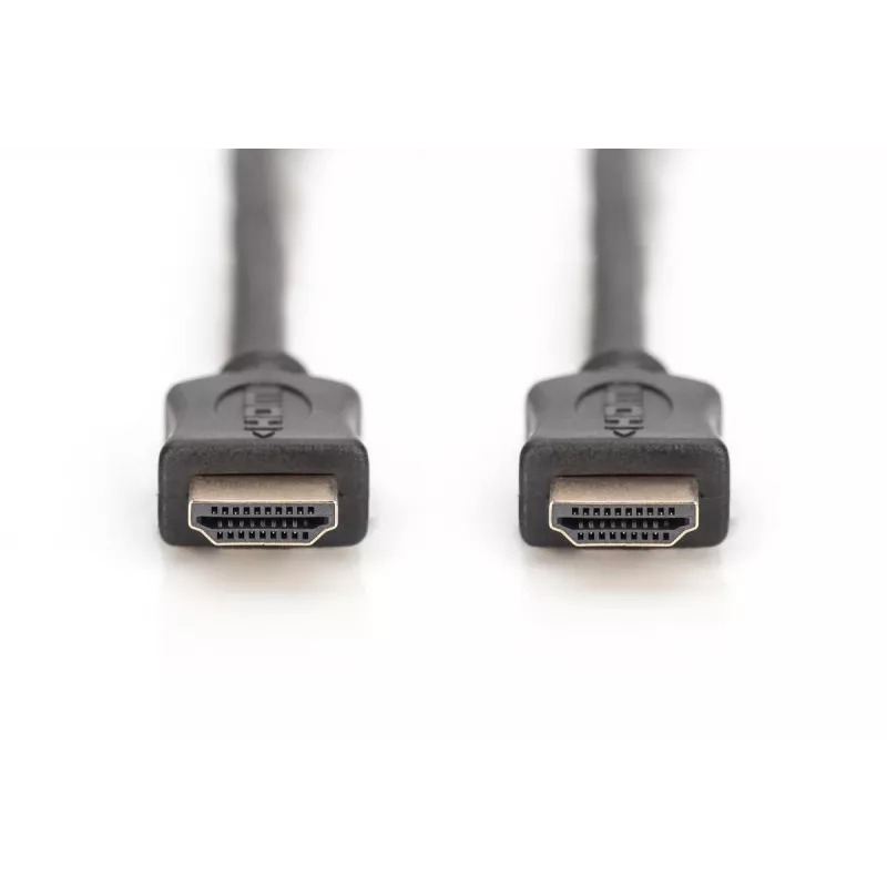 DIGITUS HDMI High Speed savienojuma kabelis, tips A M/M, 2m ar Ethernet, Ultra HD 60p, zelts melns