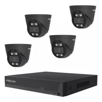 Videonovērošanas komplekts Foscam FN9108E-T4-2T MELNS Vadu 8 kanāli
