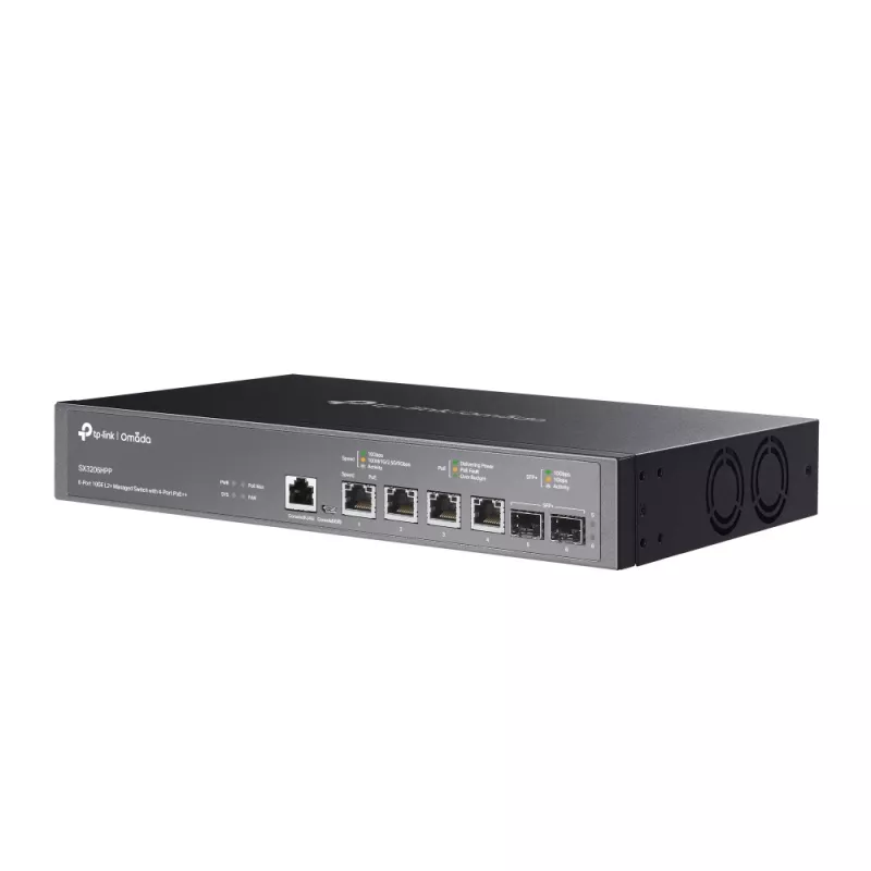 Pārvaldāms slēdzis TP-Link JetStream TL-SX3206HPP 6 porti 10GE L2+ 4 porti PoE++