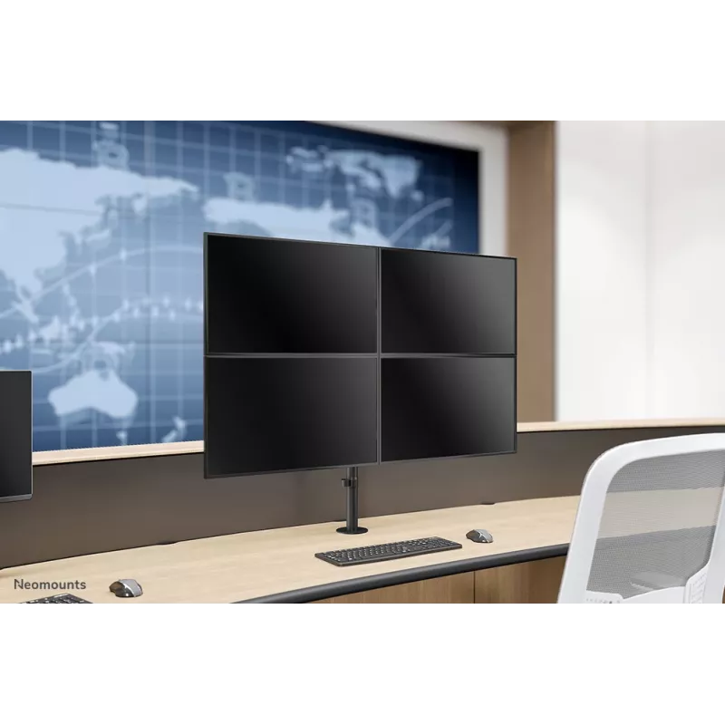 Neomounts FPMA-D550D4BLACK Monitora roka 13-32 collas, Skava/Caurums, 6 kg, 33 cm (13 collas), 81.3 cm (32 collas), 100 x 100 mm, Melns