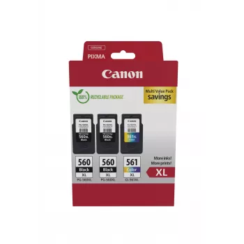 Canon 3712C009 tintas kasetne 3 gab. Original High (XL) ietilpība Melna, Ciāna, Fuksīna, Dzeltena