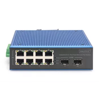 Nepārvaldāms slēdzis DIGITUS DN-651147 8+2 portu Fast Ethernet PoE 1 Gbit/s