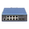 DIGITUS Industrialais 8+2 Portu L2 Pārvaldāms Gigabitu Ethernet Slēdzis 8x GE RJ45 + 2 SFP Porti