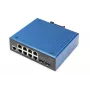 DIGITUS Industriālais 8+2 portu Gigabit L2 pārvaldītais PoE slēdzis 8xGE RJ45 + 2 SFP porti IEEE802.3at (30W)