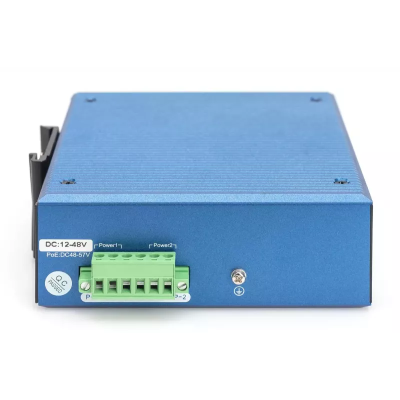 DIGITUS Industriālais 8+2 portu Gigabit L2 pārvaldītais PoE slēdzis 8xGE RJ45 + 2 SFP porti IEEE802.3at (30W)