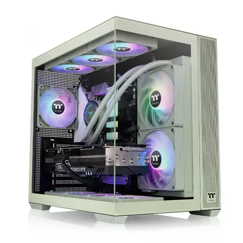PC korpuss Thermaltake View 380 TG ARGB Midi Tower zaļš