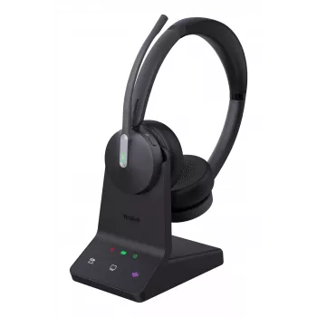 Yealink WH64 Dual UC Bezvadu Austiņas, 20-20000 Hz, Birojam/Zvanu Centram, 151 g, Melna