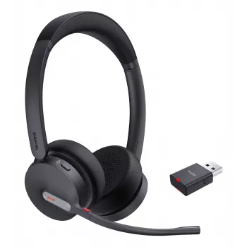 Yealink WH64 Hybrid Dual UC bezvadu austiņas galvas saite, birojam/zvanu centram, Micro-USB, Bluetooth, melna