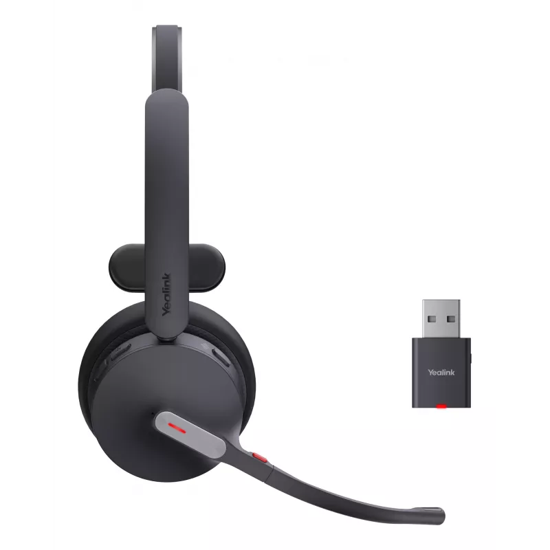 Yealink WH64 Hybrid Mono UC Bezvadu Austiņas Galvas saite Birojs/Zvanu centrs Micro-USB Bluetooth Melns