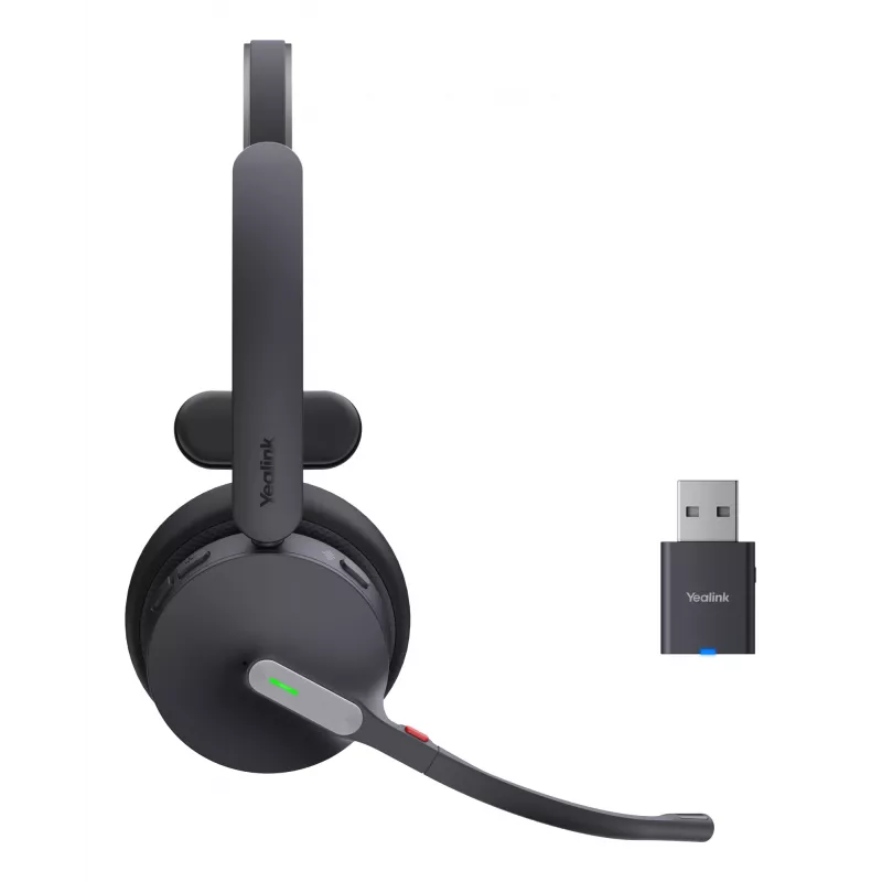 Yealink WH64 Hybrid Mono UC Bezvadu Austiņas Galvas saite Birojs/Zvanu centrs Micro-USB Bluetooth Melns