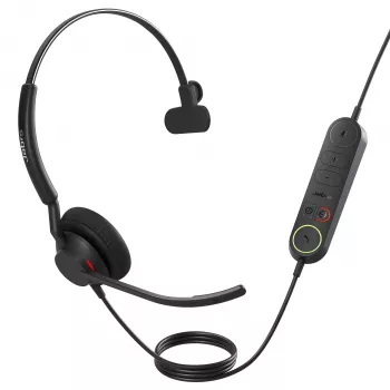 Jabra Engage 40 - (Inline Link) USB-A UC Mono, vadu, biroja/zvanu centra austiņas, 50 - 20000 Hz, 45 g, melna