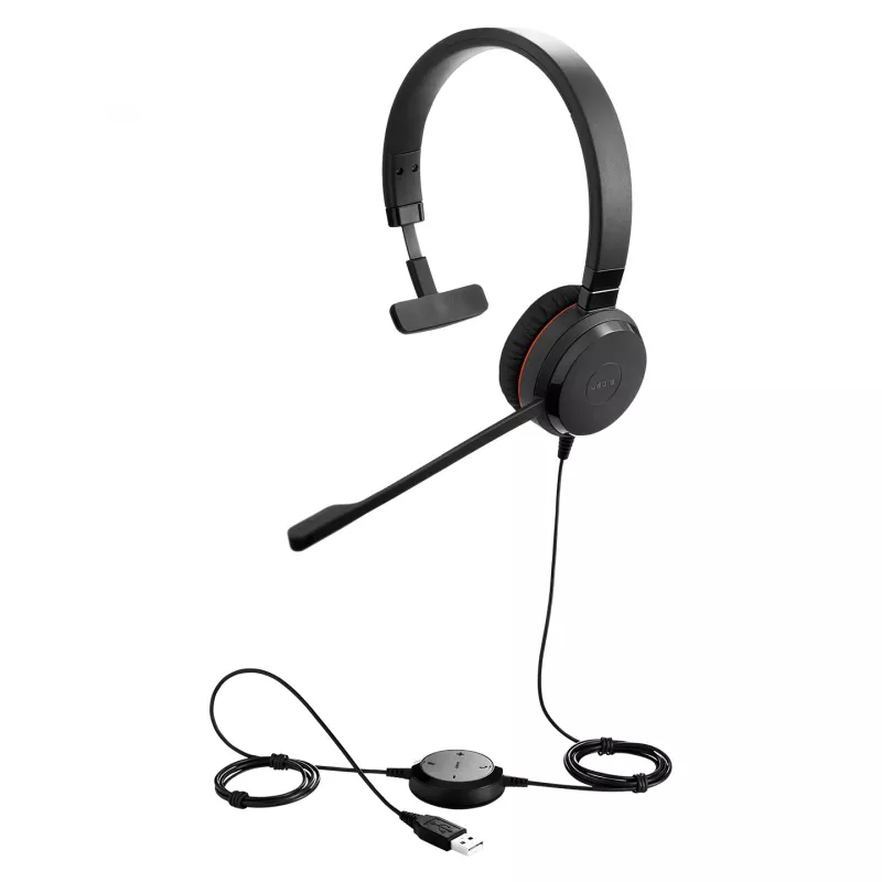Jabra Evolve 20SE UC Mono, vadu austiņas, birojam/zvanu centram, 150 - 7000 Hz, 142 g, melna