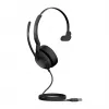 Jabra Evolve2 50 USB-A MS Mono austiņa ar mikrofonu, vadu un Bluetooth, 20 - 20000 Hz, birojam / zvanu centram, 99 g, melna