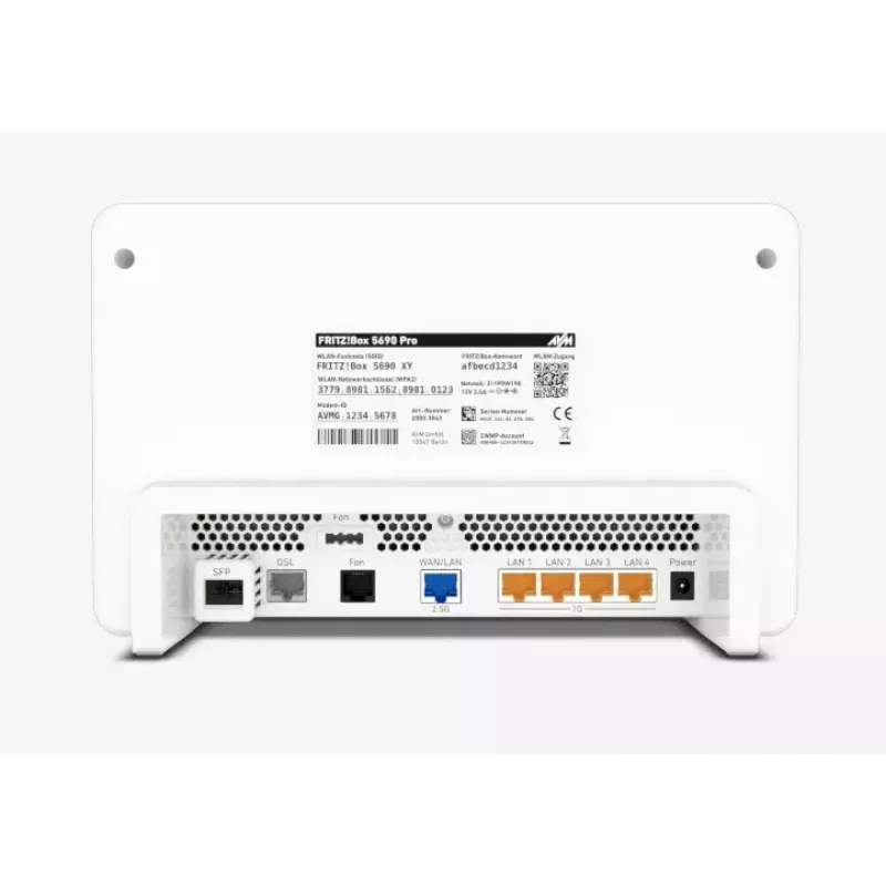 FRITZ!Box 5690 Pro bezvadu maršrutētājs Gigabit Ethernet Tri-band (2.4 GHz / 5 GHz / 5 GHz) Balts