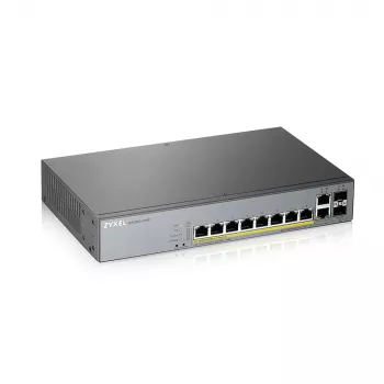 Zyxel GS1350-12HP-EU0101F tīkla slēdzis, pārvaldāms, L2, Gigabit Ethernet (10/100/1000), Power over Ethernet (PoE), pelēks