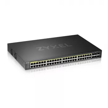 Zyxel GS2220-50HP-EU0101F tīkla slēdzis, pārvaldāms L2, Gigabit Ethernet (10/100/1000), Power over Ethernet (PoE), melns