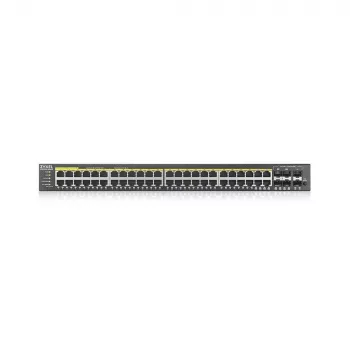Zyxel GS2220-50HP-EU0101F tīkla slēdzis, pārvaldāms L2, Gigabit Ethernet (10/100/1000), Power over Ethernet (PoE), melns