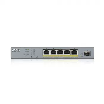 Zyxel GS1350-6HP-EU0101F tīkla slēdzis, pārvaldāms L2, Gigabit Ethernet (10/100/1000), PoE, pelēks