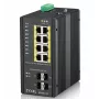 Zyxel RGS200-12P Pārvaldāms L2 Gigabit Ethernet PoE slēdzis, 8 porti PoE + 4 SFP, IP30, -40–75°C