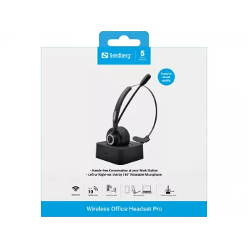 Sandberg Wireless Office Headset Pro bezvadu austiņas