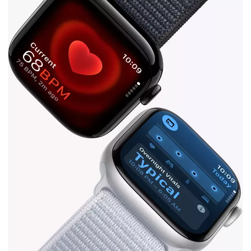 Viedpulkstenis Apple Watch Series 10 GPS 42mm Jet Black Aluminium Case with Black Sport Band - S/M