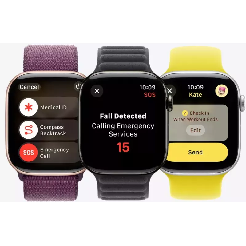 Viedpulkstenis Apple Watch Series 10 GPS 42mm Jet Black Aluminium Case with Black Sport Band - S/M