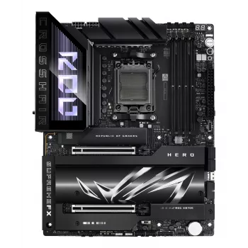 Mātesplate ASUS ROG CROSSHAIR X870E HERO — AMD X870E, Socket AM5, ATX, 4× DDR5 DIMM, 192 GB, Wi‑Fi 7, Bluetooth 5.4