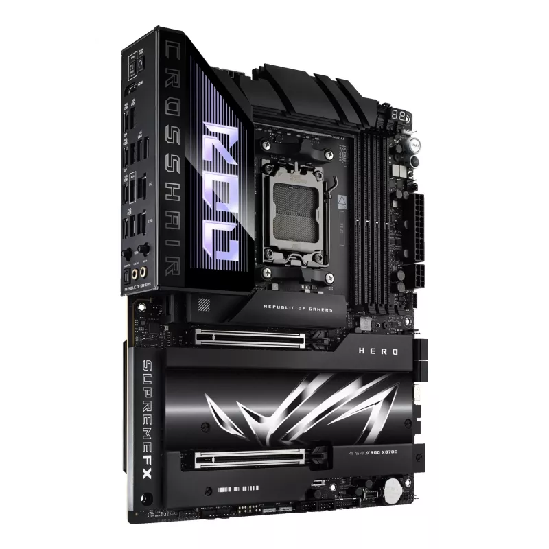 Mātesplate ASUS ROG CROSSHAIR X870E HERO — AMD X870E, Socket AM5, ATX, 4× DDR5 DIMM, 192 GB, Wi‑Fi 7, Bluetooth 5.4